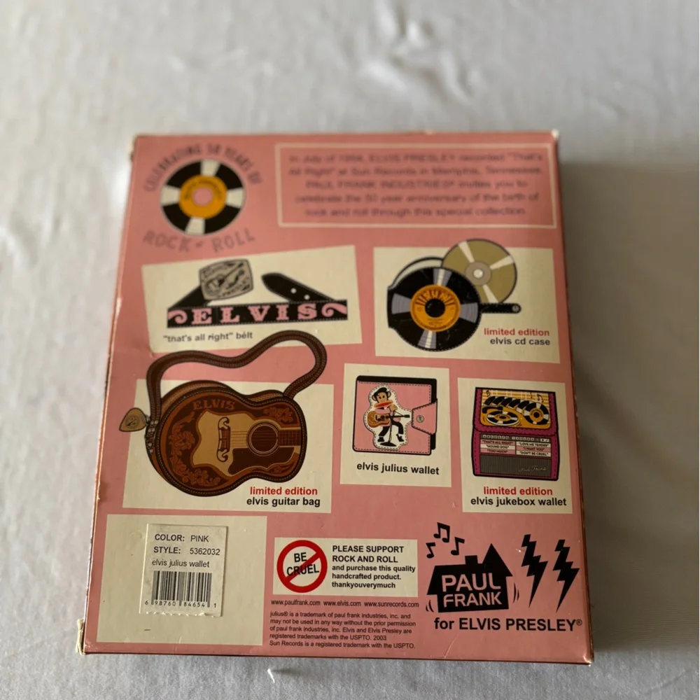 Paul Frank Elvis Julius Graphic Wallet — Pink, Green, Black, White - Picture 2 of 7